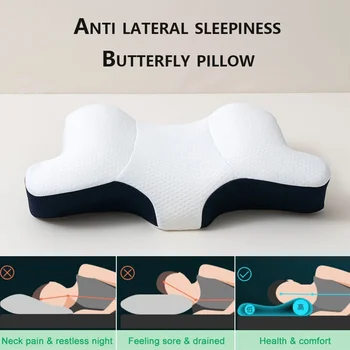  Подушка с эффектом памяти Real Butterfly для постельных принадлежностей, поддерживающая шею, подушки с эффектом памяти с медленным отскоком, подушка в форме кожина для шейки матки Almohada для