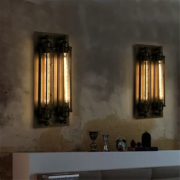  Настенный светильник в американском ретро-индустриальном стиле, лофт, железный арт, креативный бар, кофейня