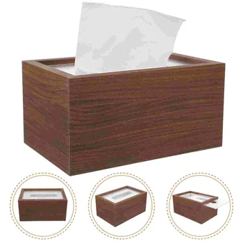  Коробка для салфеток из орехового дерева, Деревянные Офисные коробки, Настольные Чехлы для хранения, деревянный винтажный Диспенсер для бумажных полотенец