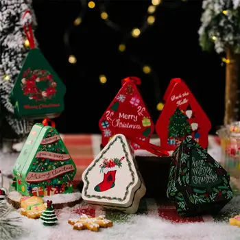  Коробка для упаковки конфет с Рождественским рисунком, Новые коробки для хранения шоколада Horse Mouth, Банки из-под шоколада, Праздничная атмосфера