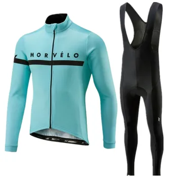  Комплект велосипедных трикотажных штанов Pro Team Morvelo с длинным рукавом, велосипедная одежда, майки для шоссейных велосипедов, велосипедная одежда, полукомбинезоны, костюмы