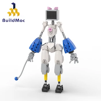  Buildmoc Идеи Mecha Cat Робот Фигурки Роботов MOC Набор Строительных Блоков Наборы Игрушек для Детей Детские Подарки Игрушка 200ШТ Кирпичей