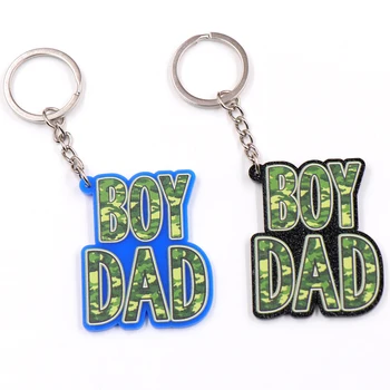 2022 Новый Брелок Для Ключей Boy Dad В Подарок Отцу С Камуфляжным Принтом Акриловый Брелок Для ключей