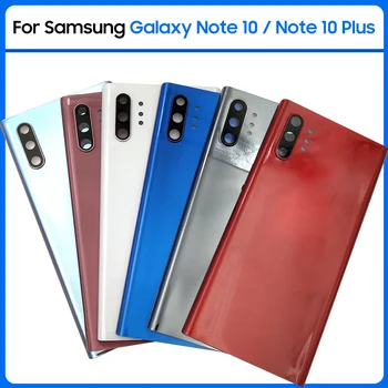  Для Samsung Galaxy Note10 N970F Note 10 Plus N975F Задняя Крышка Аккумулятора 3D Стеклянная Панель Задняя Дверь Крышка Корпуса Чехол Объектив Камеры